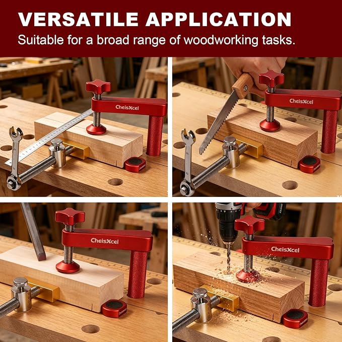 8pcs 3/4" Bench Dog Clamp Horizontal & Vertical for Woodworking