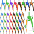 32 PCS Math Compass Geometry Math Drafting Set 6 Inch Plastic Drawing Compass with Pencils for Math Student Classroom School Office Woodworking Art Drawing Mandala Studying