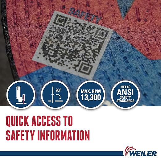 Weiler 57020 4-1/2 Inch Cutting Wheel, Tiger AO Steel/Metal Long Life Performance Cutting, .045" A60T Type 1 7/8" Arbor, Pack of 25