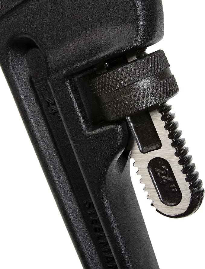 Steelman 60875 24-Inch Heavy-Duty Cast Aluminum Straight Handle Pipe Wrench
