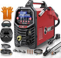 BESTMIG 200A MIG Welder - 6-in-1 IGBT Inverter Welding Machine, Gas/Gasless Flux Core, Stick, Lift TIG, Spot & Spool Gun - Portable 110V/220V Equipment
