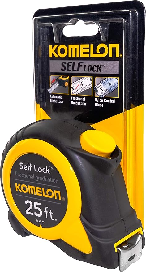 Komelon SL2925 Self Lock Speed Mark 25-Foot Power Tape