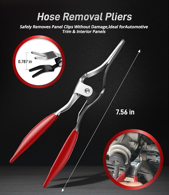 7PCS Electrical Disconnect Pliers & Fuel Line Disconnect Tool Set, Automotive Electrical Terminal Connector Separator Removal Tool Kit for Car Wiring & Fuel Line Connector Pliers