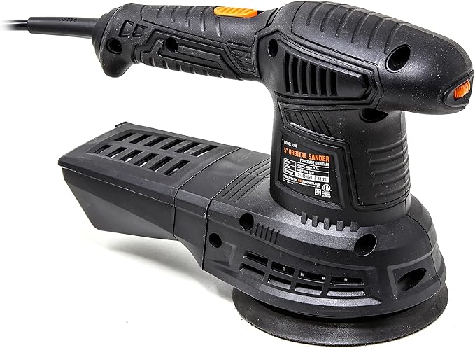 WEN 6305 3.7-Amp 5-Inch Variable Speed Random Orbit Rotary Sander, Black