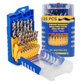Fisch Brad Point Drill Bit Set, 25-Piece Chrome Vanadium Wood Drill Bits, Sizes from 1mm - 13mm" FSF-364740