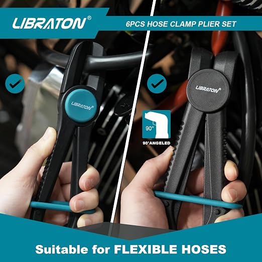 LIBRATON Hose Clamp Pliers, Hose Pinch Off Pliers, Line Clamps, 6pcs