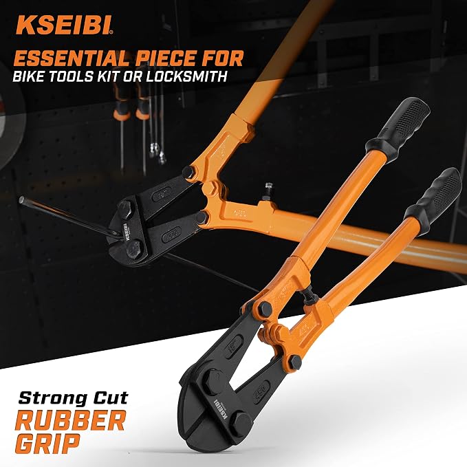 KSEIBI 141600 Heavy-Duty Large Size Bolt Cutter 42" for Cutting Fence, Steel Wire, Chain, Screws, Rivet, and Padlock, Metal Rods with Soft Grip Rubber Ergonomic Handle Cutters 1050mm