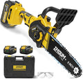 8 Inch Mini Chainsaw Cordless, Brushless Electric Chainsaw with 2x 21V 3.0Ah Batteries, Tool-Free Chain Tension & Auto Oiler, Handheld Pruning Chainsaw for Tree Trimming Wood Cutting, 2026 Upgraded