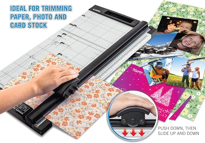 Carl 18 inch DC-2A3N Premium Rotary Paper Trimmer, Metal Base, 15 Sheet Cutting Capacity.