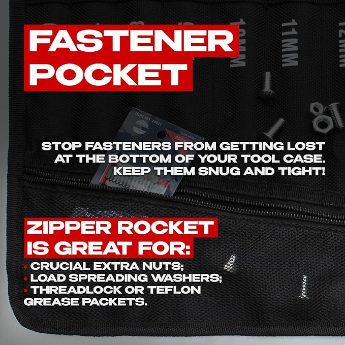 Jaeger 16pc MM/Metric Reversible Ratcheting Wrench Set, Rollup Case, 12-Pt