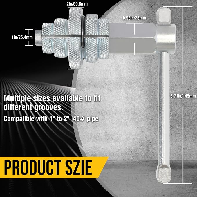 31405 Internal Wrench,Tub Drain Removal Tool | Compatible with 4-1/2" Internal Pipe Wrench for Model 342.Ideal for Securing or Removing Basins, Sink Strainers, Bathtubs,