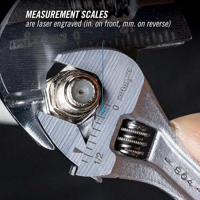 Channellock Adjustable Wrench Channel Lock 804 - Chrome Vanadium Steel, Polished Finish - 4.5 in