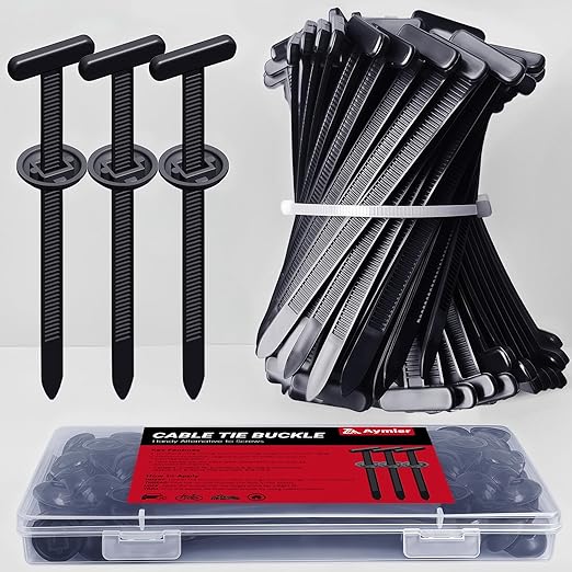 Upgrade Cable Tie Buckle Nylon Universal Heavy Duty Self Lock, Car Zipper Clip, Super Durable Button Zipper Retainer for Car Repair Office, Workshop and Shelves (30Pcs)