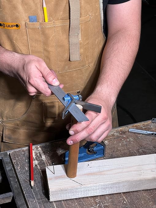 PEC Tools Center Head for 12”/18"/24" Blades, Combination Square Component, Center Finder Made from Cast Iron with Powder-Coat Finish, Trusted by Professionals Since 1960