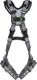 MSA V-FIT Standard Safety Harness - Polyester & Nano-Technology Treated Web Full Body Harness Back, Shoulder Padding, Gray