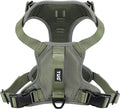 TUG No-Pull Dog Harness, 2 Leash Clips + Padded Handle (Medium, Green) | Water-Resistant Padded Interior | No-Pull Front Clip | Padded Back Handle | Adjustable Straps