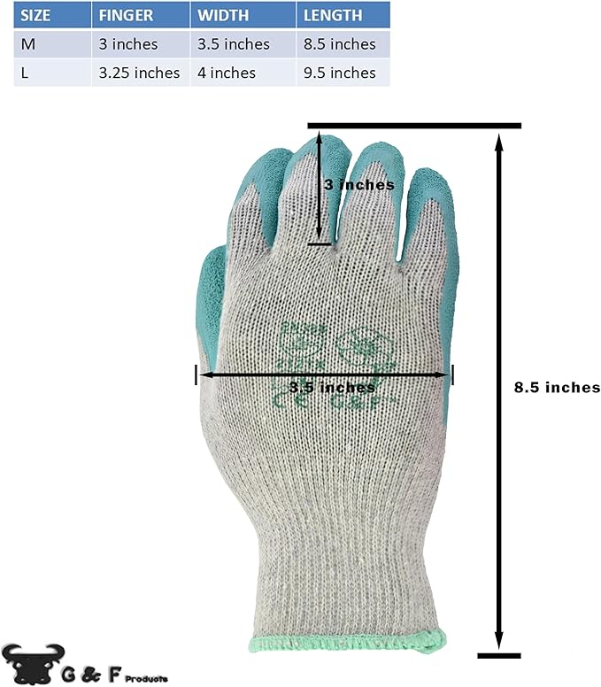 G & F Products Tools Work Gloves Garden Gloves