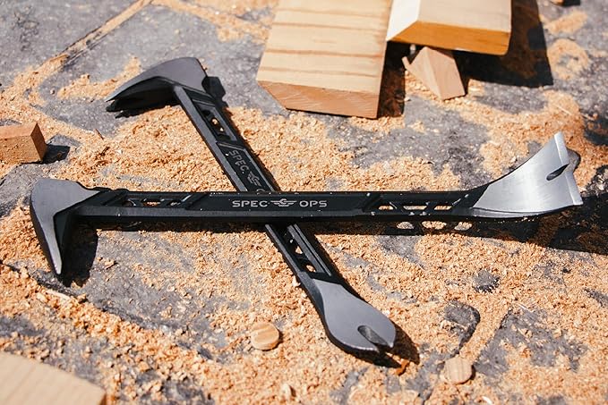 Spec Ops Tools Nail Puller Cats Paw Pry Bar, High-Carbon Steel, for Woodworking & Remodeling, 10 Inch