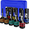 1/2" Drive Master Impact Hex Bit Socket Set, SAE, 10 Pieces 1/2" Drive Impact Allen Bit Socket Set, 1/4" - 3/4", Cr-Mo Steel, Heavy Duty Storage Case