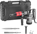 XtremepowerUS SDS-Plus Electric Rotary Demolition Chipping Hammer Combination Rotary Hammer Drilling Chisels & Drill Bits Set with Case (1000W)