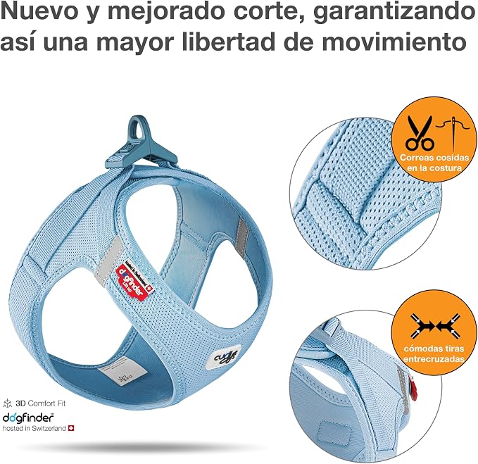 Vest Harness curli Clasp Air-Mesh SkyBlue 3XS