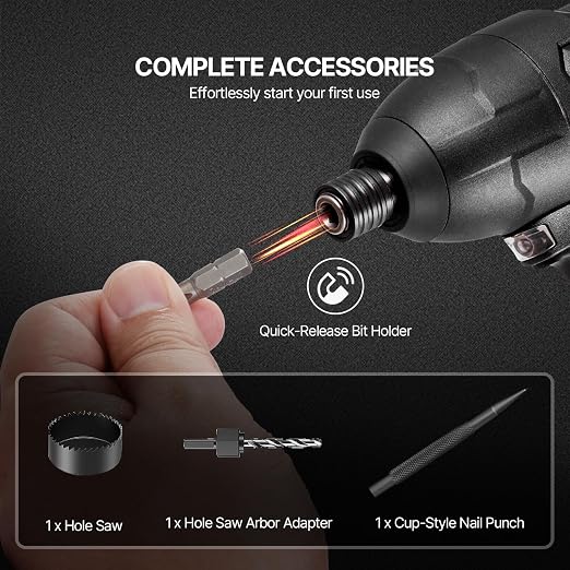 VEVOR Drill Bit Set, 70 Pieces Drill and Driver Bit Set, Screwdriver Bit Set Suitable for Wood Metal Cement Drilling and Screw Driving, Drill Bit Sets Combo Kit Assorted in Organized Carrying Case