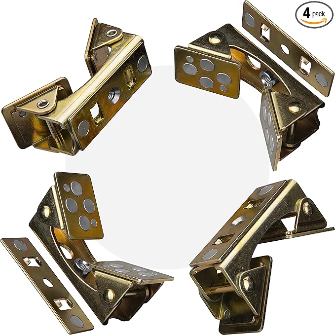Strong Hand Tools Heavy Duty Magnetic V-Pads Kit, 4 Piece Kit, 8 Magnets Per V-Pad, Removable Magnetic Back Plate, Magnetic Pull Force: 58 LBS (26 kg), 5 x 2.5″, XPV820-4PPK, Strong Hand Tools