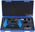 Accusize Industrial Tools Screw Thread Micrometer, 3-4", S916-C753 | 4 Anvil Sets: 24-14, 13-9, 8-5, 4.5-3.5 TPI, 0.001" Resolution, ±0.00016" Accuracy