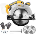 Circular Saw for De-Walt 20V Max Battery, 7-Inch Brushless Cordless Circular Saw, 8000 RPM, 0-45° Bevel, Power Tool for Wood PVC Cutting (Battery Not Included)