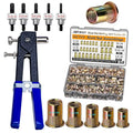 Imperial Rivet Nut Tool Kit 430pcs, SAE Rivet Nut Combination （5/16-18、1/4-20、10-24、8-32、6-32）, Suitable for Automotive, Marine and Industrial Applications(SAE Carbon Steel 430PCS)
