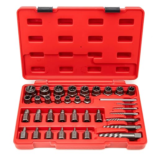 NEIKO 04208A Master Screw, Nut, & Bolt Extractor, 36 Piece Lug Nut Removal Tool, 3/8 Dr., Deep and Shallow Stripped Bolt Extractor Socket Set, Rounded Bolt Removal tool, Nut Remover Socket Set, CR-Mo