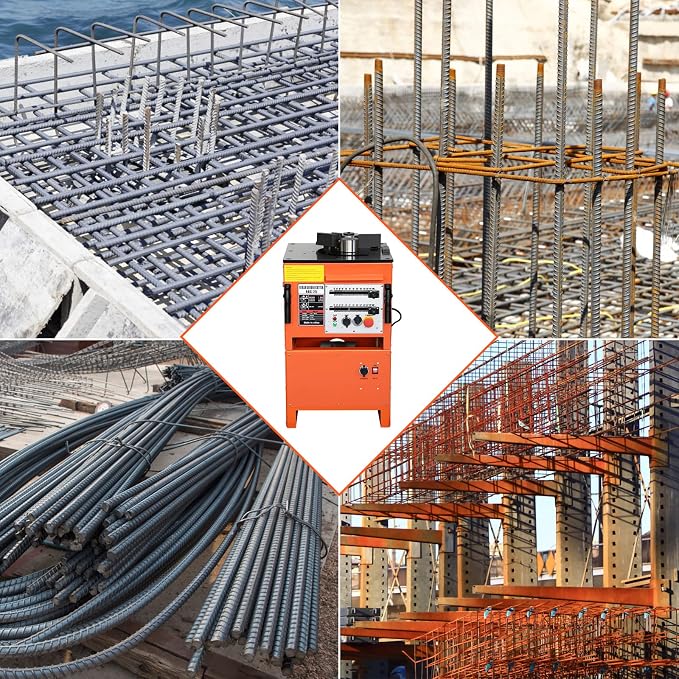 Electric Rebar Bender & Cutter Machine Rebar Steel Bender 1''/25 mm Max Rebar Diameter, Bending Machine For Bending Rebar, Steel Bar, Steel Rod (1600W Rebar Bender and Cutter)