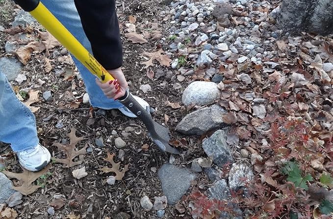 Spear Head Spade SHFD3 40" Lime Garden Spade Shovel - Gardening Shovel with a 9" x 11" Beveled Blade, Steel-Reinforced Fiberglass Long Handle & Cushioned D-Grip - Digging Spade for Planting