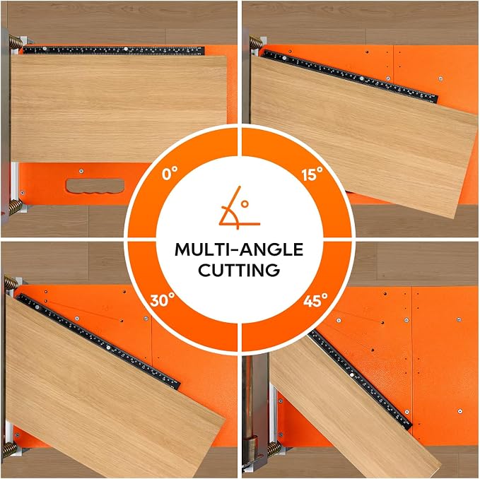 NAACOO 17mm Heavy Duty Laminate/Vinyl Floor Cutter, 13” Vinyl Plank Cutter with Wheel – Just 1 Step Meet Angle&Length Cutting, Flooring Tools - Cuts Laminate Floor, Engineer Wood, LVP/T, VCT, SPC, WPC