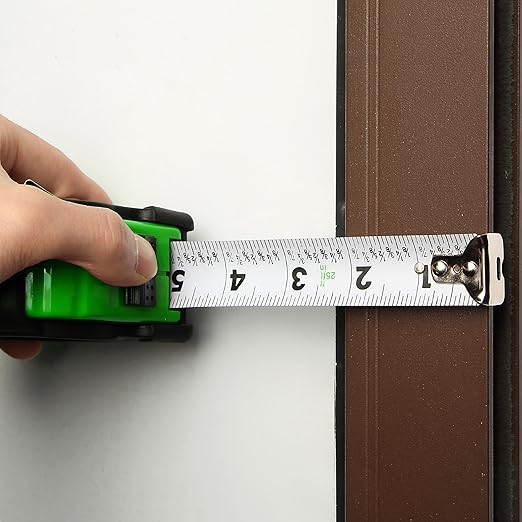 Mr. Pen- Retractable Tape Measure 25 ft, Green, Easy Read, Steel Retractable Measuring Tape with Fractions, Ideal for Construction & DIY Projects