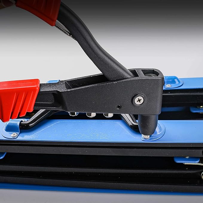 HAUTMEC Pop Rivet Gun with 4 Interchangeable Rivet Heads and Portable Wrench, Heavy Duty Durable Hand Riveter for Metal, HT0125-HR