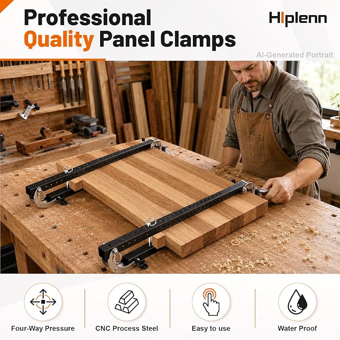 24" Panel Clamp 2 Pack, Parallel Panel Clamp with U-Shaped Blocks