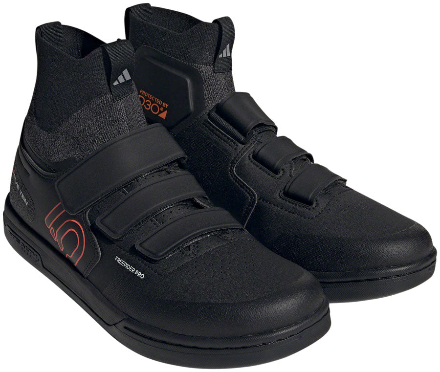 Five Ten Freerider Pro Mid VCS Flat Shoes - Men's Core BLK/Solar Red/Gray Three 10.5