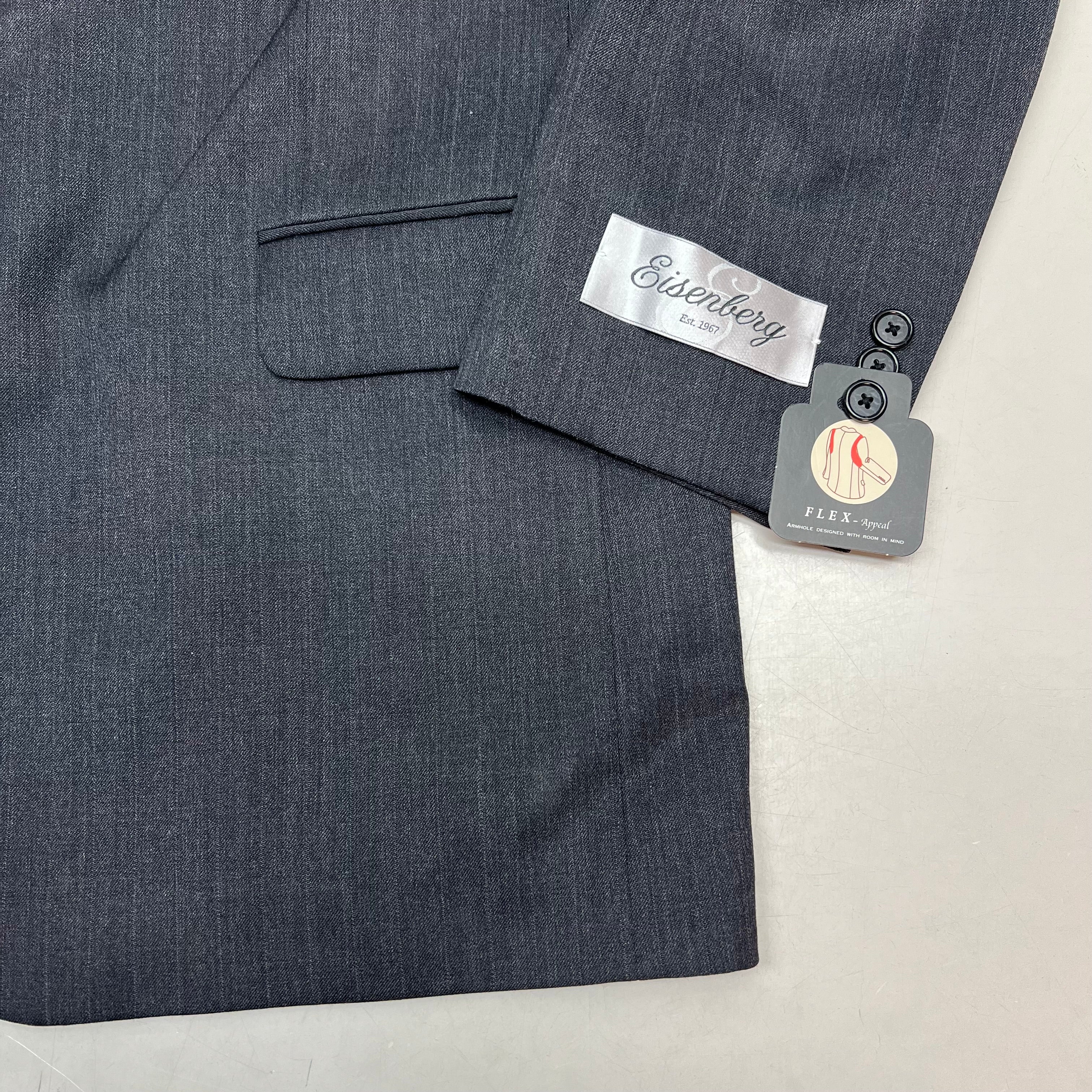 EISENBERG 2 Button Suit Blazer Men's Sz R 42 Grey SCOTT 2BTN CT W001746