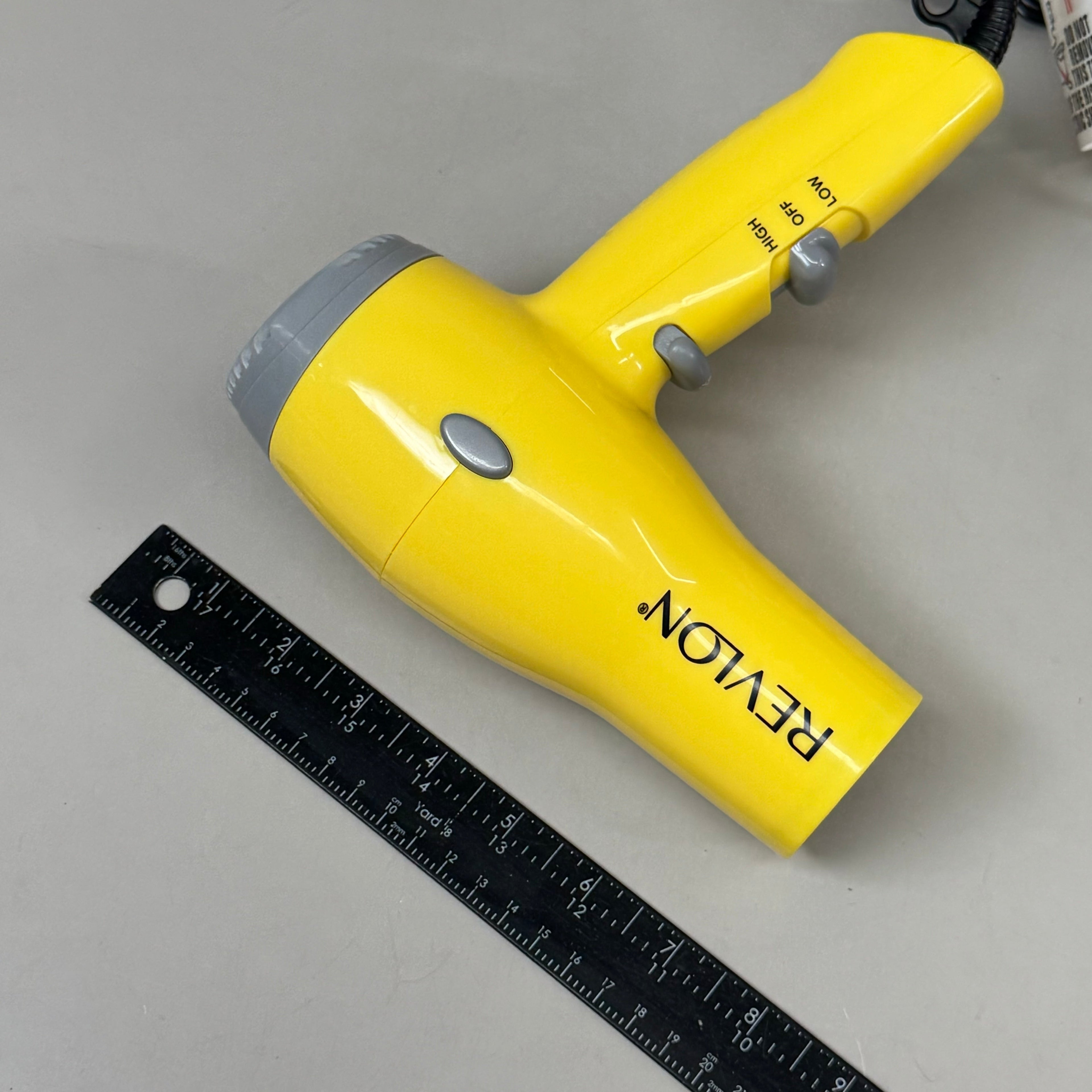REVLON Super Lightweight and Compact 1875W Ionic Hair Dryer Yellow RV477
