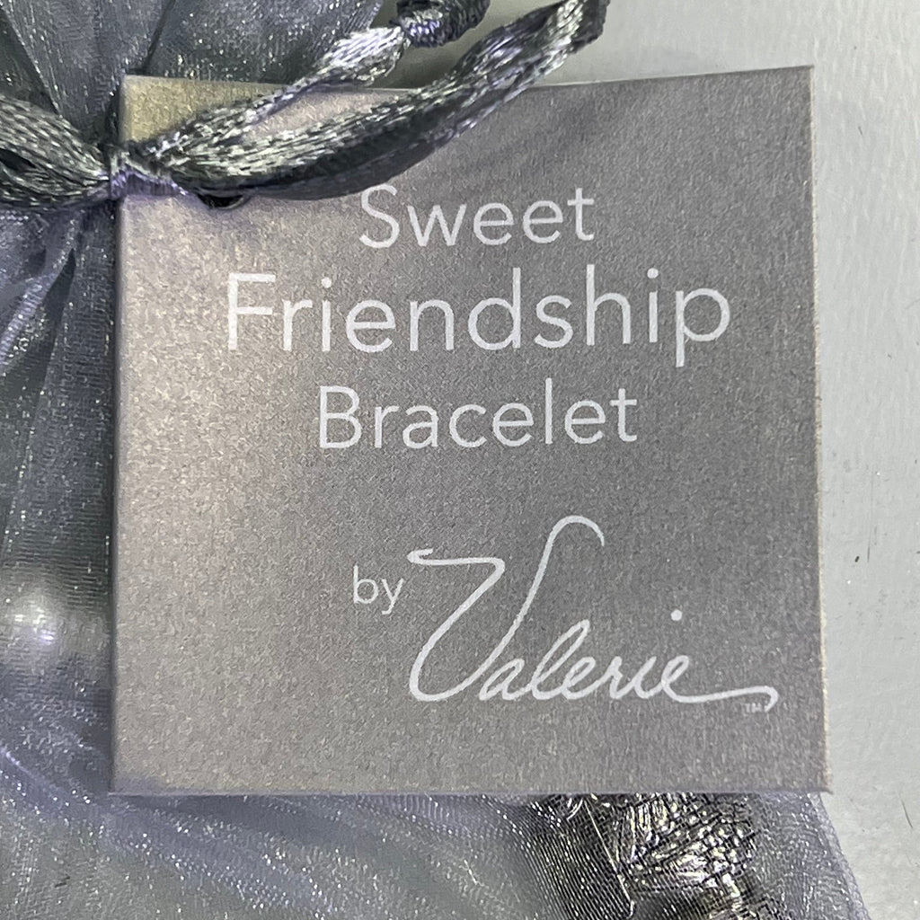 VALERIE PARR HILL Angel Wing Heart & Pearl Friendship Bracelets Sz Large Green