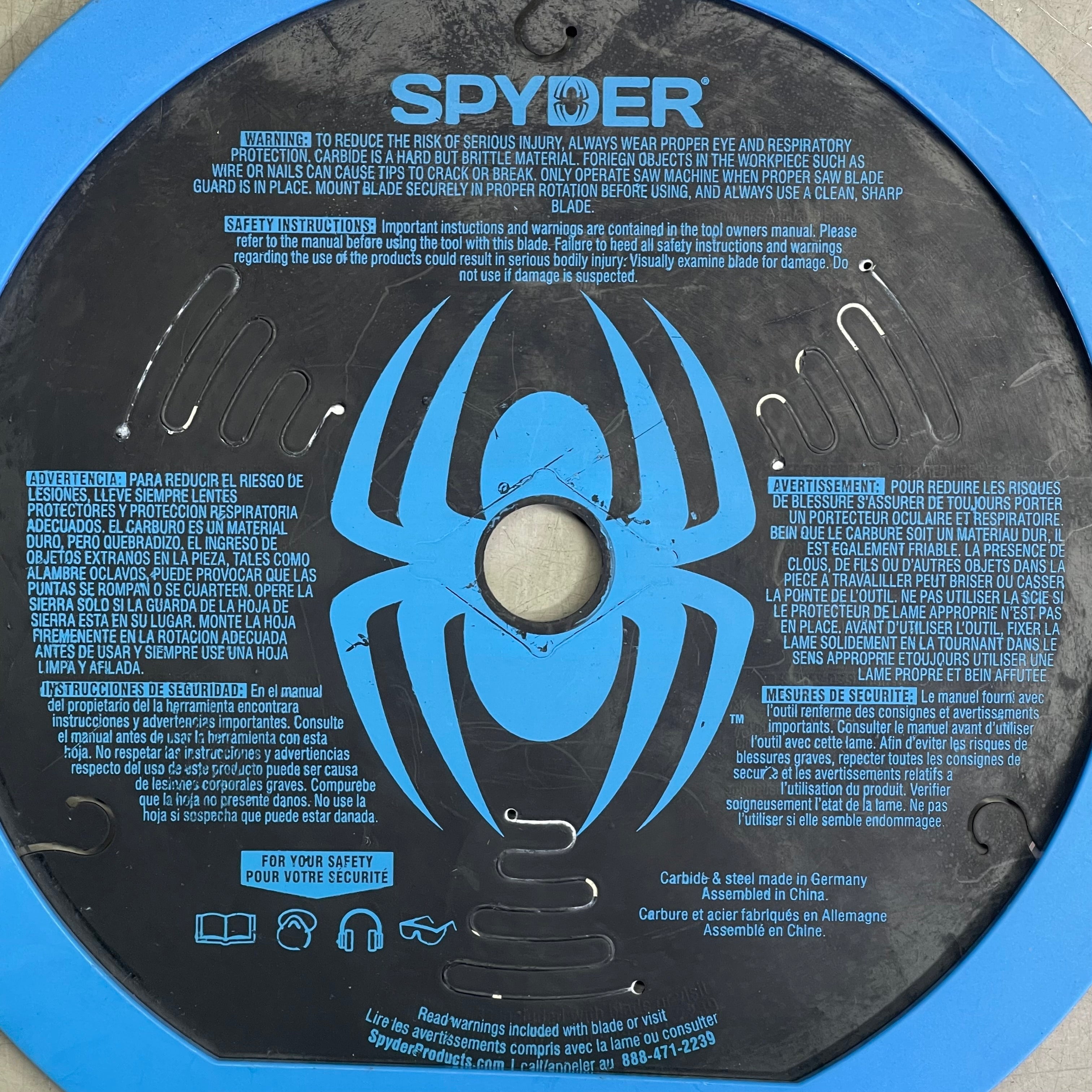 SPYDER Tarantula Demolition Circular Saw Blade 24-Tooth, 7-1/4" Black 13006