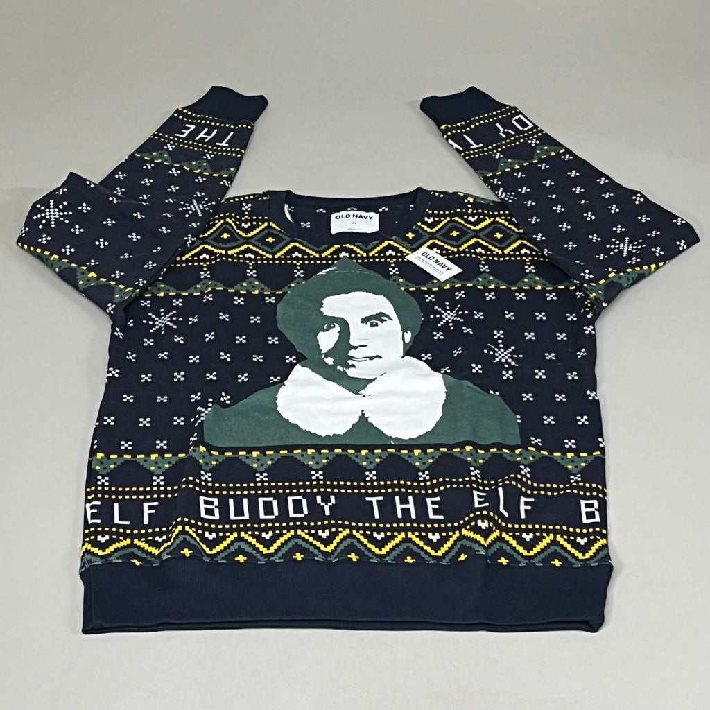 OLD NAVY Men's Christmas Holiday Elf Sweater Sz XXXXL Navy/Green 572579-00-1