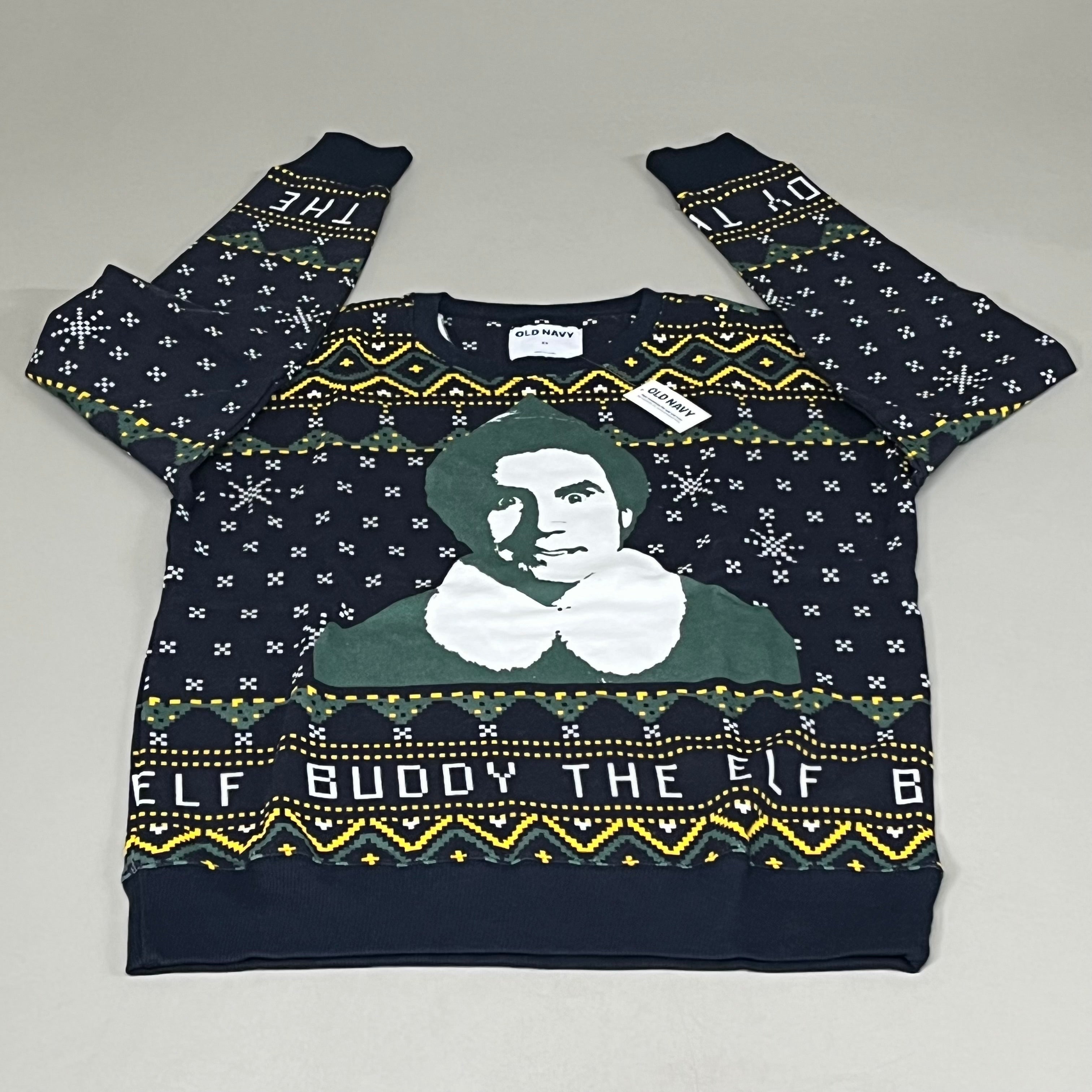 OLD NAVY Men's Christmas Holiday Elf Sweater Sz XXXXL Navy/Green 572579-00-1