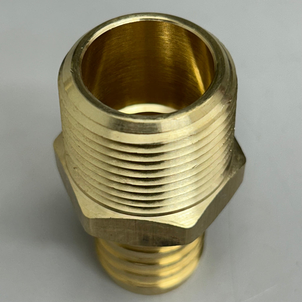 COILHOUSE PNEUMATICS (2 Pack) Barbed Hose Fitting Male Connector 1" Brass 125HBL-16-16