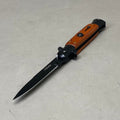 ZA@ ARMED FORCE TACTICAL Handcrafted OTF Pocket Knife  4" Blade 9" Overall Length Redwood ST-6BW