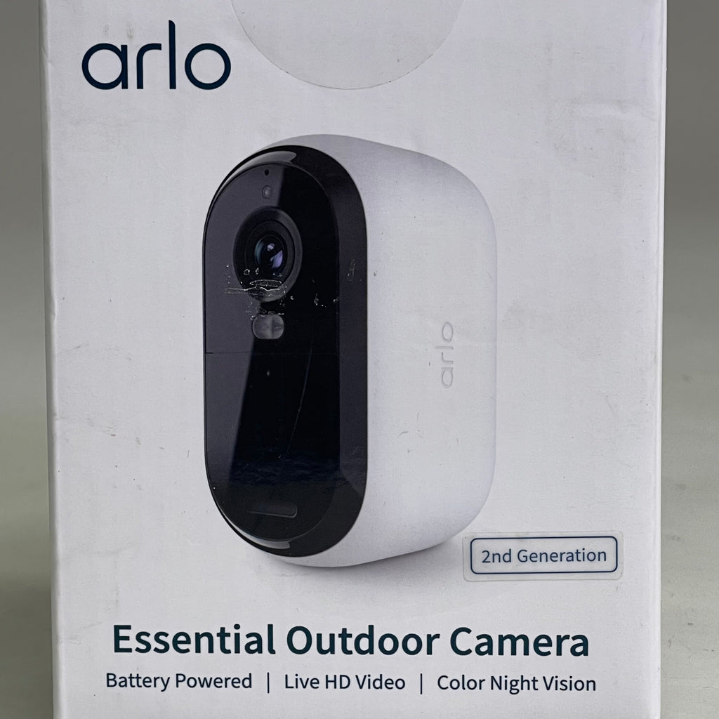 ARLO Essential Outdoor Camera 2nd Gen w/ Color Night Vision 130° FOV White VMC2050-1WMNAS