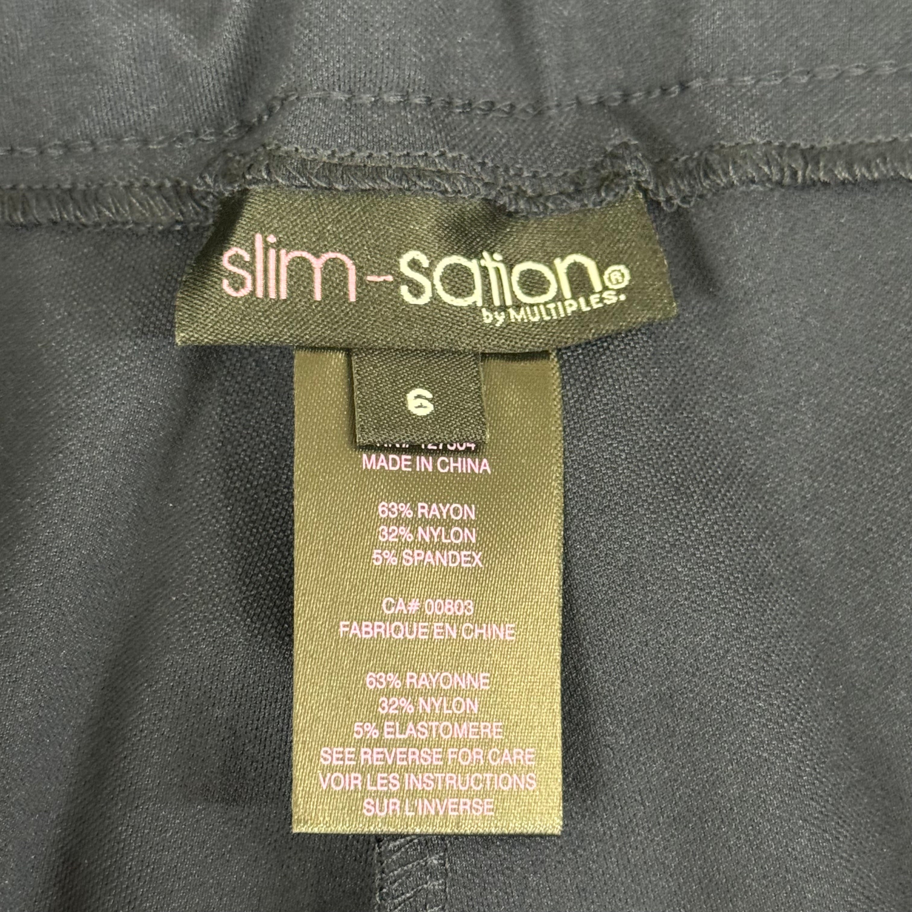 MULTIPLES Ankle Pants Petite Women's Sz 6 Midnight M48716PM