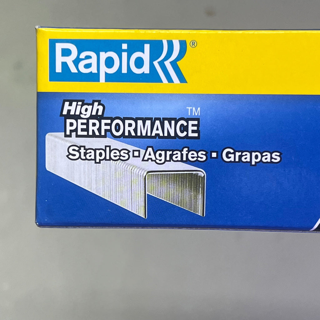 ZA@ RAPID (10 PACK, 5000 EACH) High Performance Staples 1/4" 6mm Silver 23391100 B