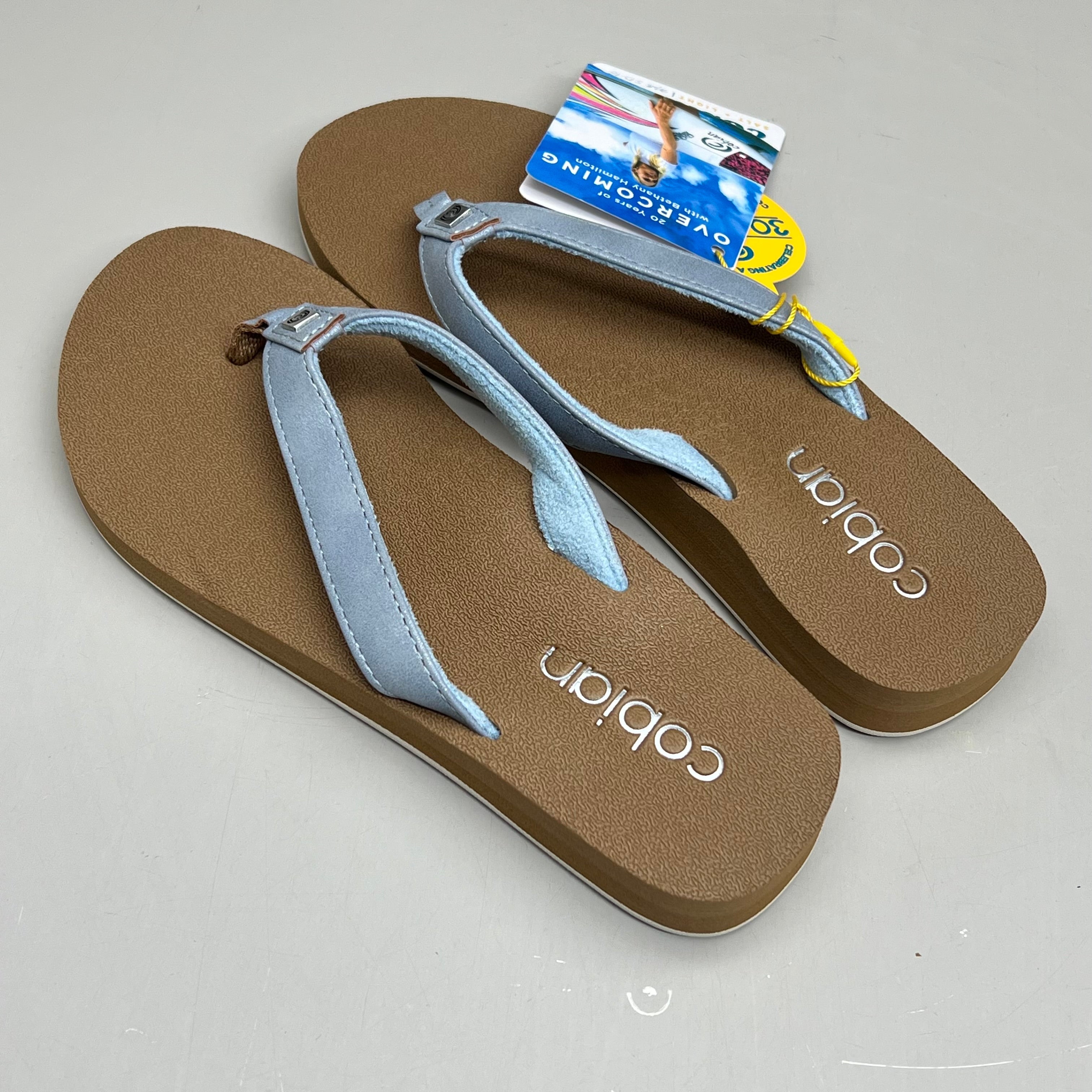 COBIAN Skinny Bounce Comfortable Synthetic Strap Women's Sz 7 Blue SKI25-400-07